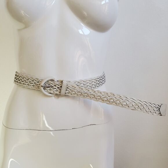 Vintage White Woven Belt - Picture 1 of 11